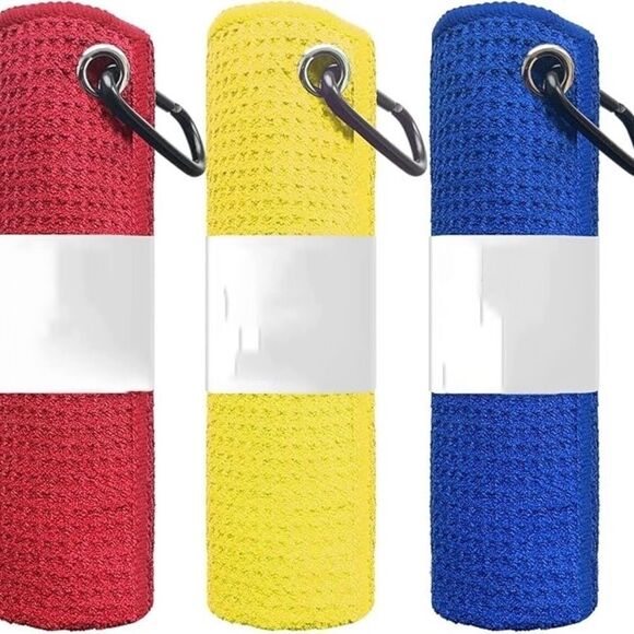 3 Pack Microfiber Waffle Weave Performance Golf Sport Towels 12 Color Choices - Picture 12 of 12